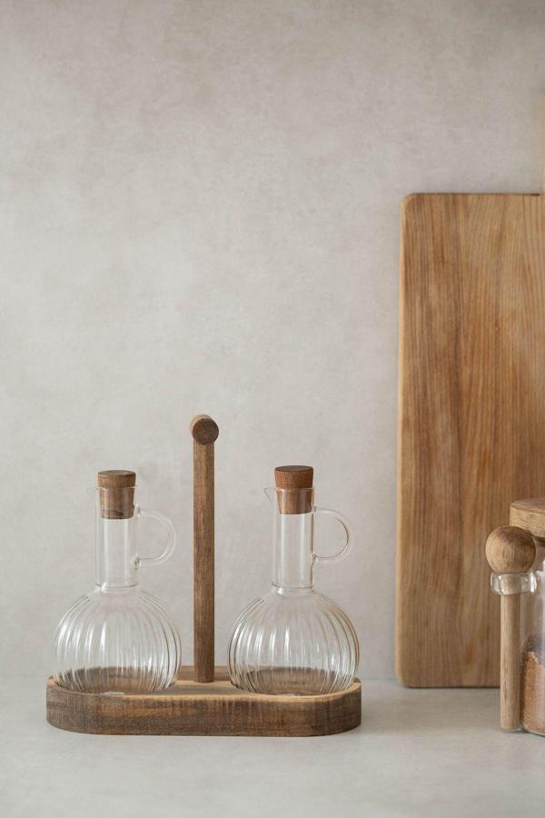 Dekorz Dükkan Akasya Standlı Yağdanlık Seti - Image 1