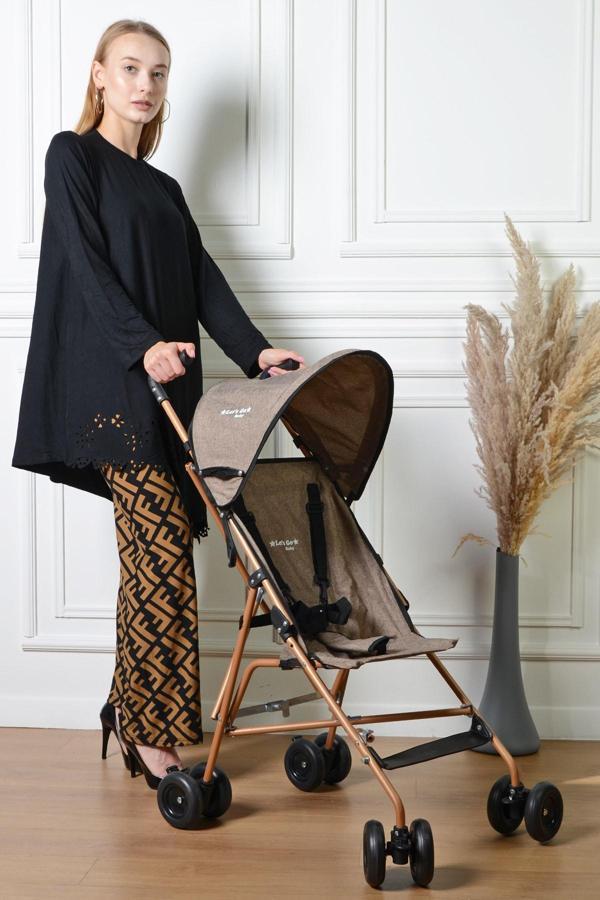 Let'S Go Baby Baston Bebek Arabası Gold-Kahve - Image 1