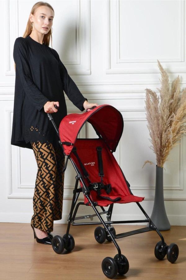 Let'S Go Baby Pratik Kırmızı Baston Bebek Arabası - Image 1