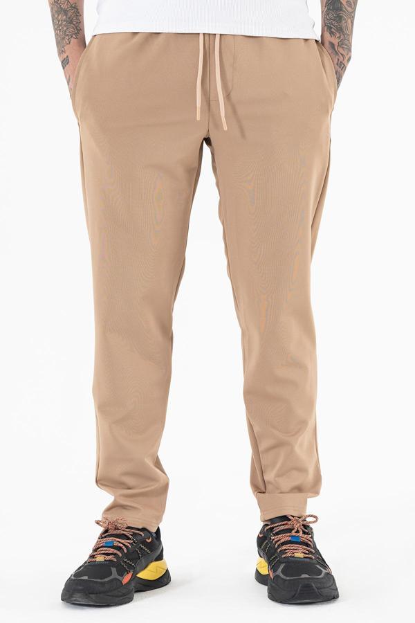 Erkek Vizon Spor Pantolon Likralı Kumaş Rahat Kesim Lastikli İpli Bel - Image 1