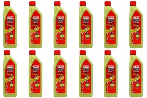 Castrol Power 1 Scooter 4T 10W40 1 Litre Motosiklet Motor Yağı (12 Adet) - Image 1
