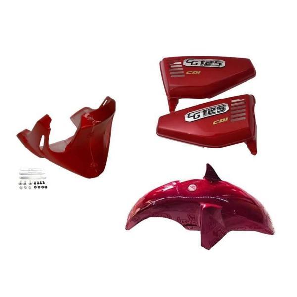 Cg Kırmızı Üçlü Set (Sakal-Çamurluk-Yankapak) - Image 1