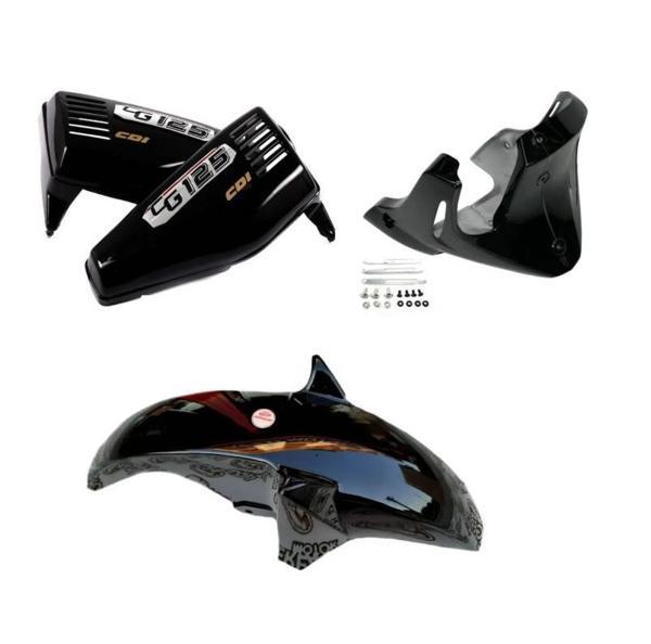 Cg Siyah Üçlü Set (Sakal-Çamurluk-Yankapak) - Image 1