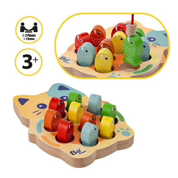Bee Smart Balık Tutma Eğlenceli Montessori Motor Gelişimi Oyunu - Image 1