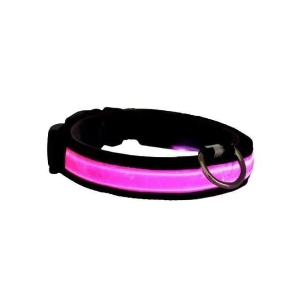 Petzz Işıklı Ayarlanabilir Flaşörlü Kedi ve Köpek Boyun Tasması Pembe 35-43 Cm / 2.5 Cm - Image 1