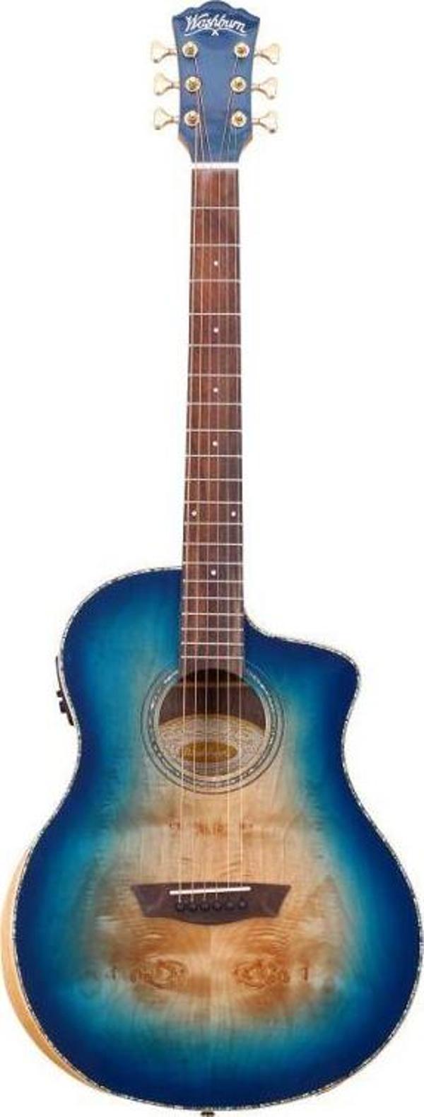 Washburn BTA-BLUBCE Bella Tono Vite Alure Burl Elektro Akustik Gitar - Image 1