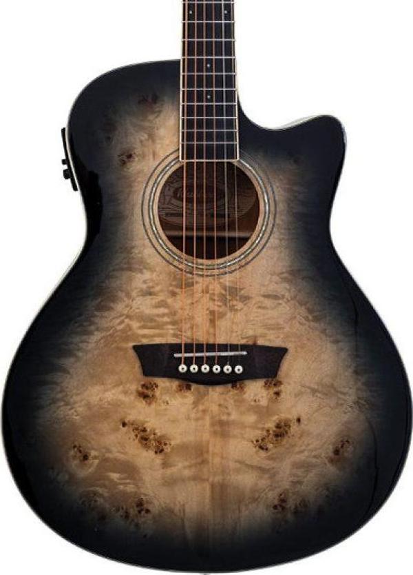Washburn Deep Forest Burl Ace Black Fade Elektro Akustik Gitar - Image 1