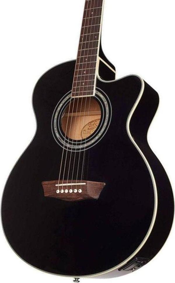 Washburn EA12B Mini Jumbo Elektro Akustik Gitar - Image 1