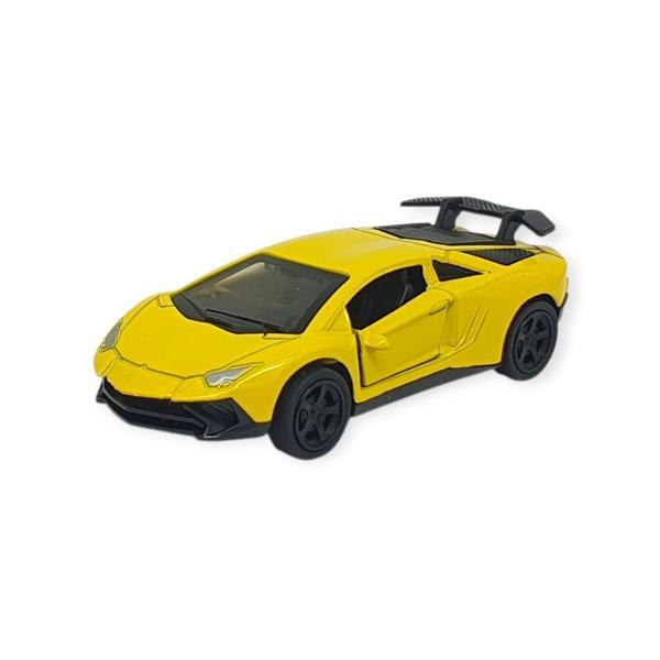 Çek Bırak Metal Küçük Arabalar 8 cm - 6411A-21 - Sarı - Image 1