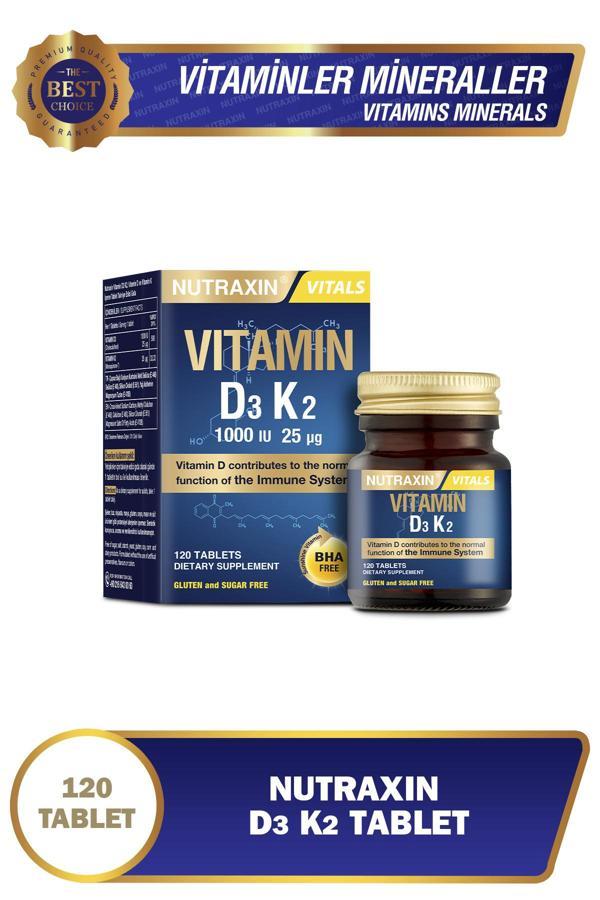 Vitamin D3K2 1000 IU 120 Tablet - Image 1