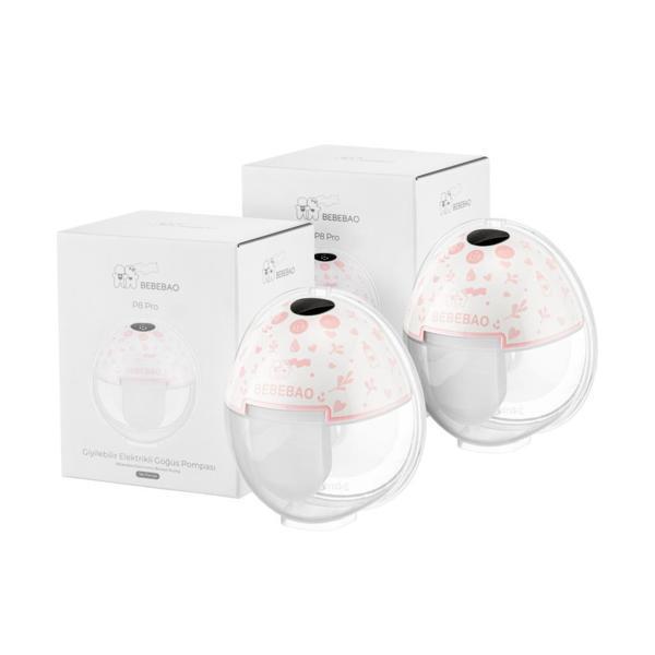 Bebebao P8 Pro 2 Adet 180 ML Yeni Nesil İç Motorlu Giyilebilir Elektrikli Göğüs Pompası Süt Pompası - Image 1