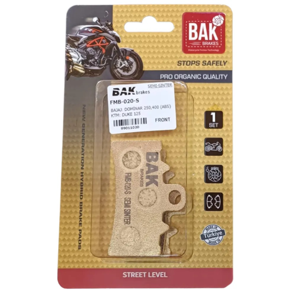 BAK YARI SİNTERLİ BALATA FMB 020-S BAJAJ DOMINAR 250-400 KTM RC DUKE 125-200-390 FA606 - Image 1