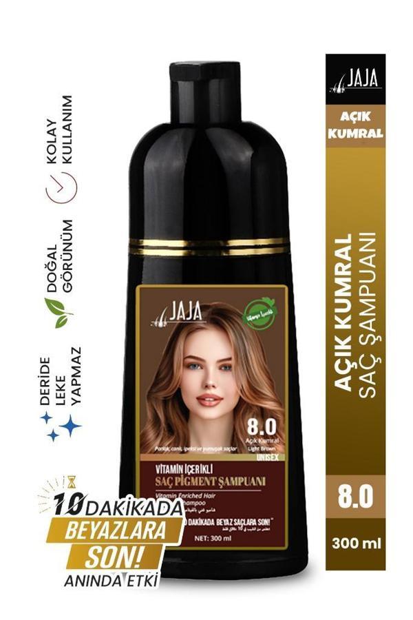 Jaja Vitamin İçerikli Saç Pigment Şampuanı Unisex 300 Ml 8.0 Açık Kumral - Image 1