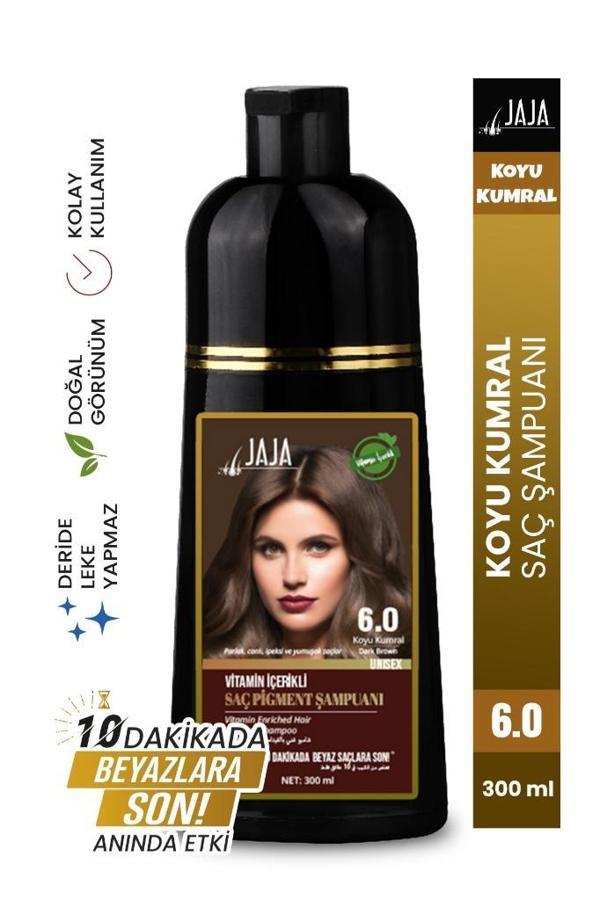 Jaja Vitamin İçerikli Saç Pigment Şampuanı Unisex 300 Ml 6.0 Koyu Kumral - Image 1