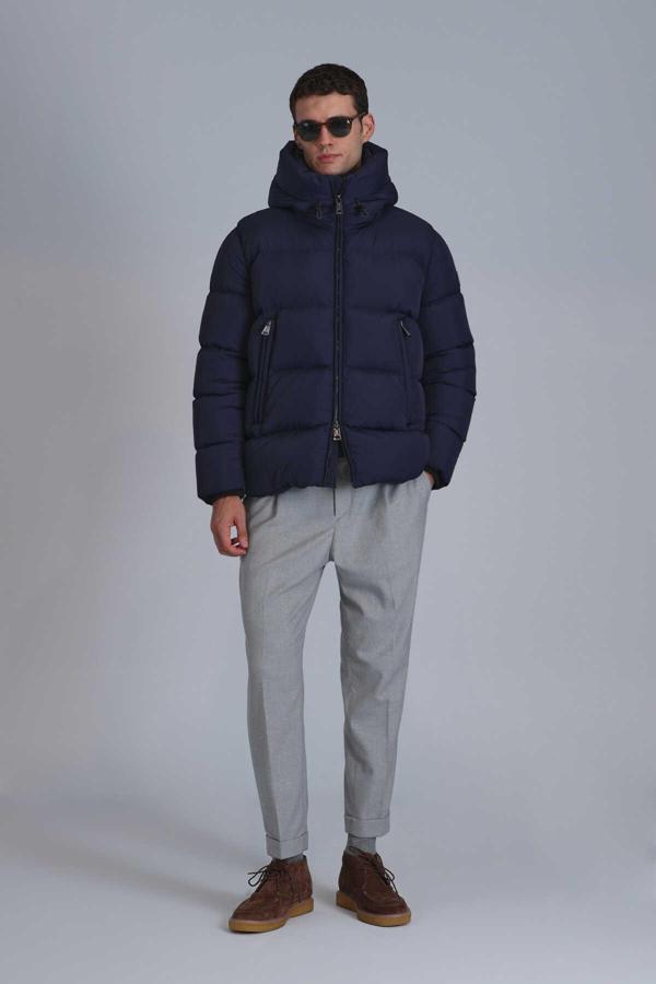 Tommy Kaz Tüyü Erkek Mont Lacivert - Image 1