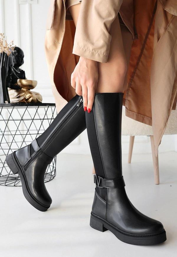 Diona Siyah Cilt Çizme - Image 1