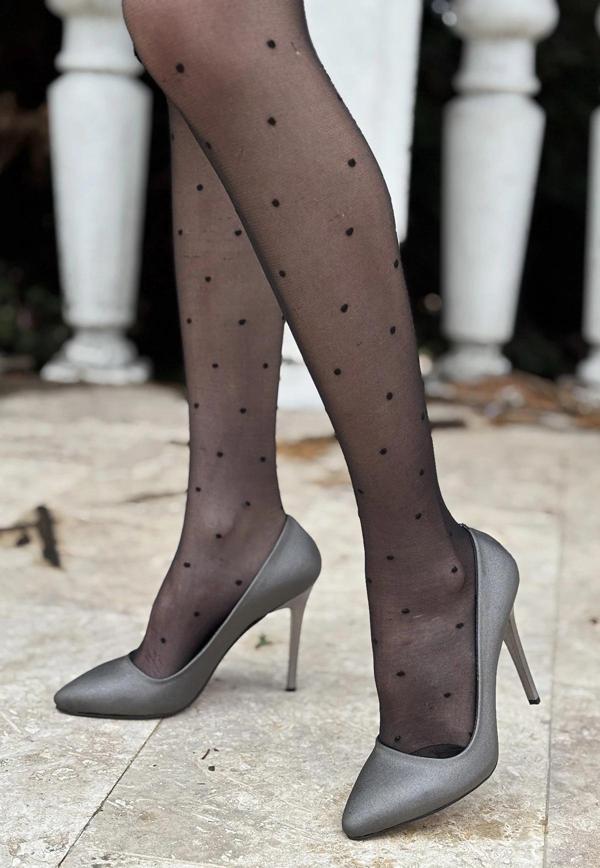 Hillar Platin Saten Stiletto Ayakkabı - Image 1