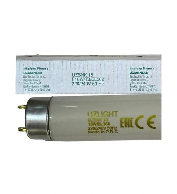 UZLIGHT T8 18W Sinek Ampulü Floresan (Mavi Işık) - Image 1