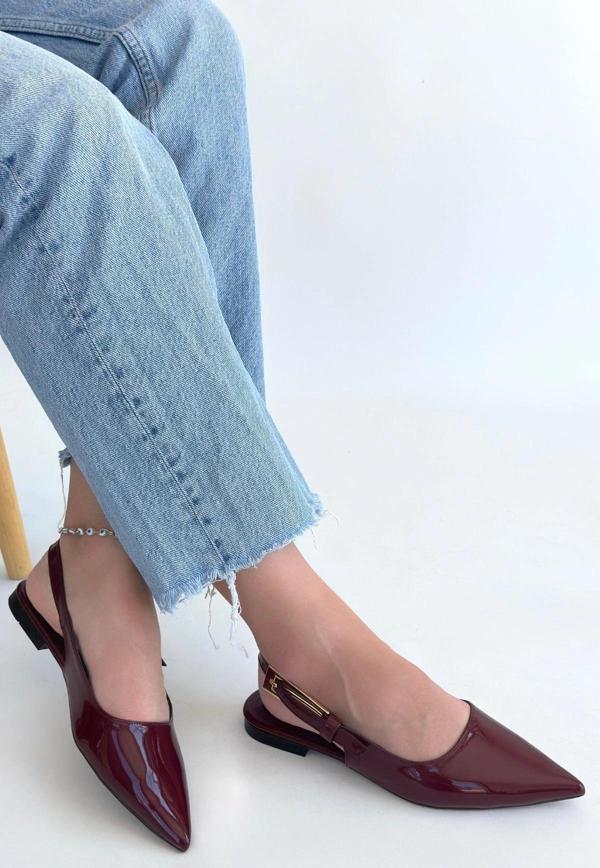 Ummar Bordo Rugan Babet Ayakkabı - Image 1