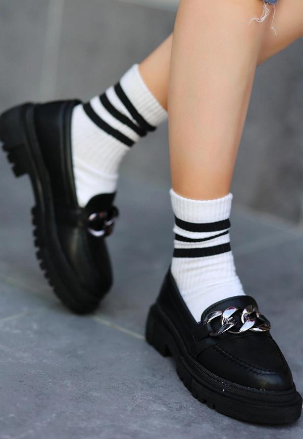 Biga Siyah Cilt  Ayakkabı - Image 1