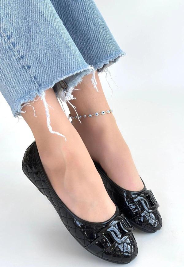 Lawy Siyah Rugan Babet Ayakkabı - Image 1