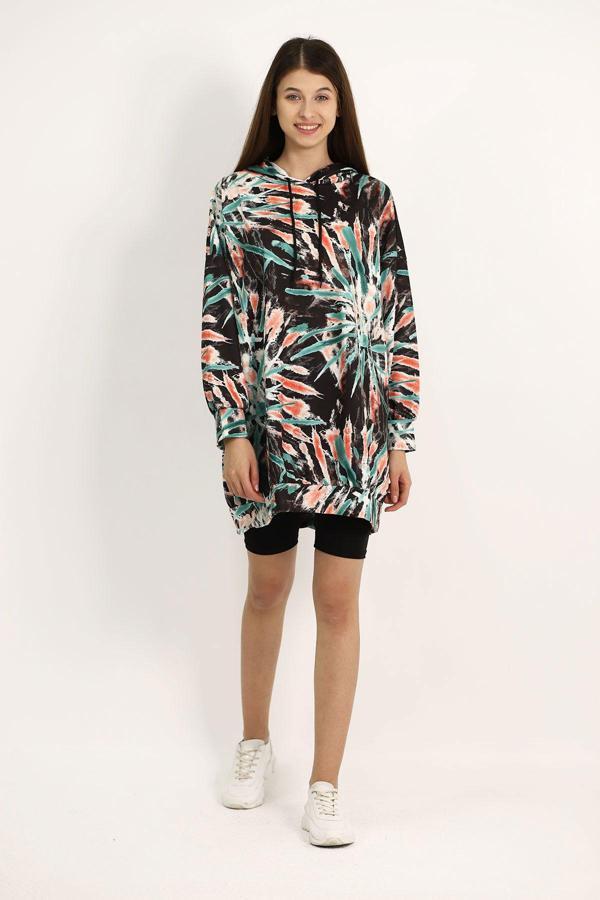 Gabria Kapşonlu Desenli Sweat - Image 1