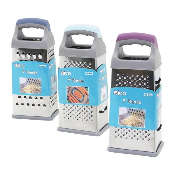 9 İNÇ   4GEN   ÇELİK METAL  RENDE  RENKLİ PLASTİK SAPLI   SİLİKON KAPLAMA TABAN (5365) - Image 1