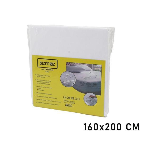 ÇİFT KİŞİLİK  YATAK KORUYUCU  SIVI GEÇİRMEZ  ALEZ  160X200CM   HAVA ALIR   ANTİBAKTERİYEL   ANTİALER - Image 1