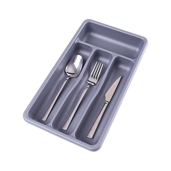 GRİ - 4 BÖLMELİ ÇEKMECE İÇİ KAŞIKLIK (5365) - Image 1