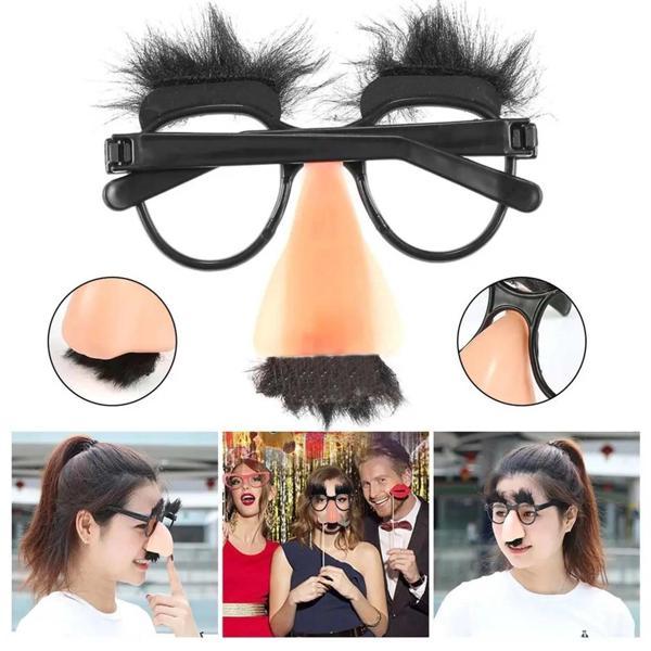 Eğlenceli Kılık Değiştirme Kaş Bıyık Mizah Gözlüğü 9x13 cm (5365) - Image 1