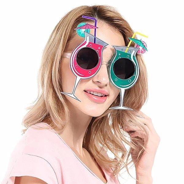 Kokteyl Temalı Hawaii Yaz Partisi Gözlüğü 15x16 cm (5365) - Image 1