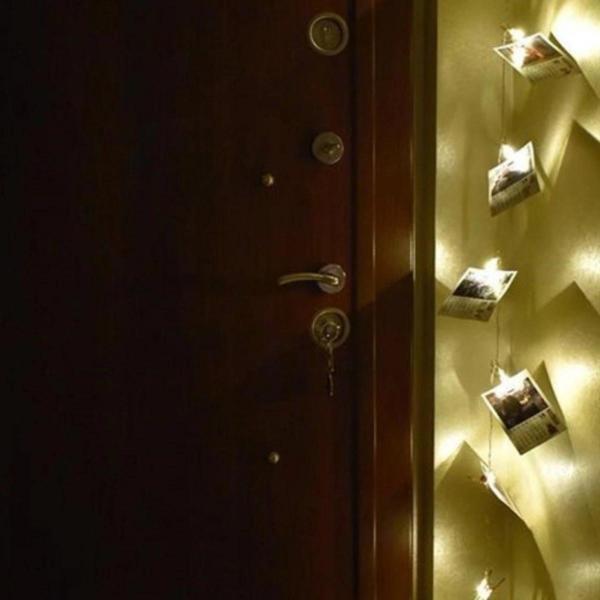 Bakır Renkli Led Işıklı Fotoğraf Asma Işık Süsleme Mandalları (5365) - Image 1