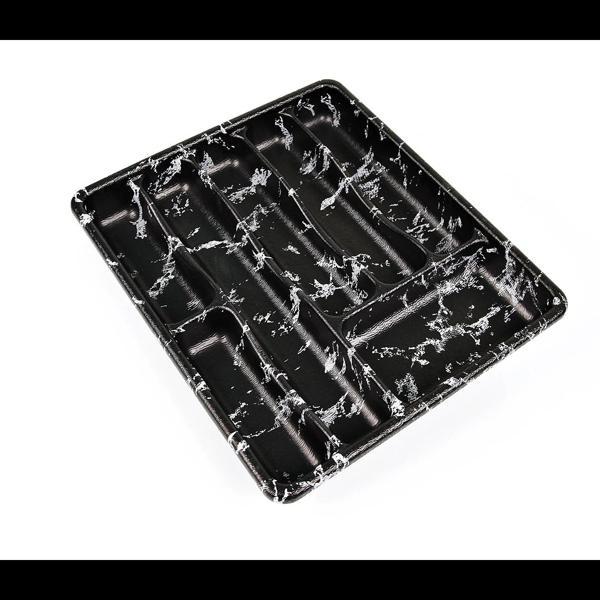 KÜÇÜK - SİYAH - 7 BÖLMELİ ÇEKMECE İÇİ KAŞIKLIK 36X32CM (5365) - Image 1