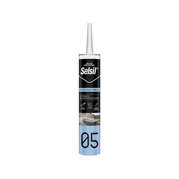 SELSİL 05 ŞEFFAF MUTFAK VE BANYO SİLİKON 280ML (5365) - Image 1