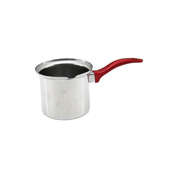 NO-4  ÇELİK CEZVE  KIRMIZI KULP (5365) - Image 1