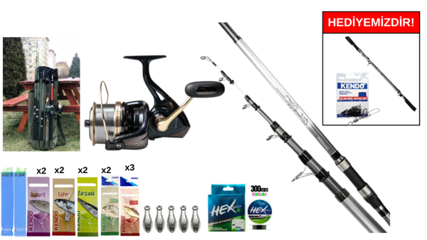 Okuma Wave Power Tele Surf 4.20 cm&Remixon Venom 9000 5+1BB Surf Seti  - Image 1