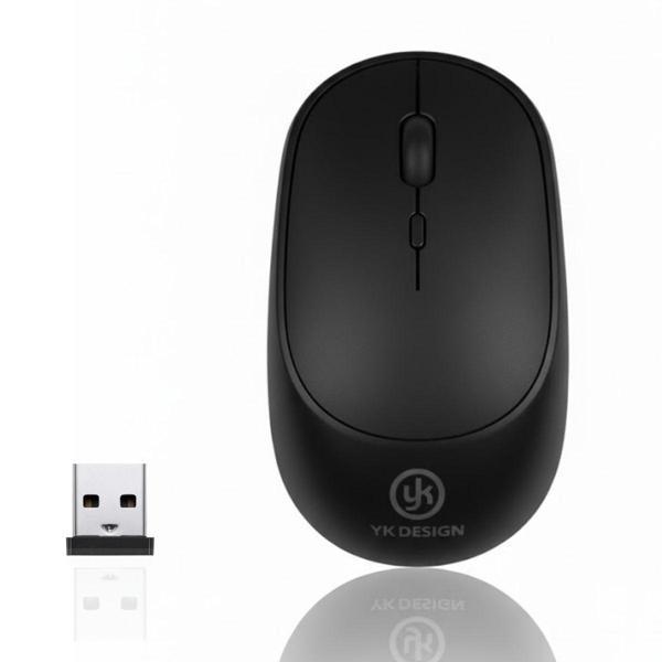 BUFFER® Siyah Renkli Ergonomik Sessiz Kablosuz Mouse – USB Alıcılı, Ofis ve Oyun İçin Konforlu Bilgi - Image 1
