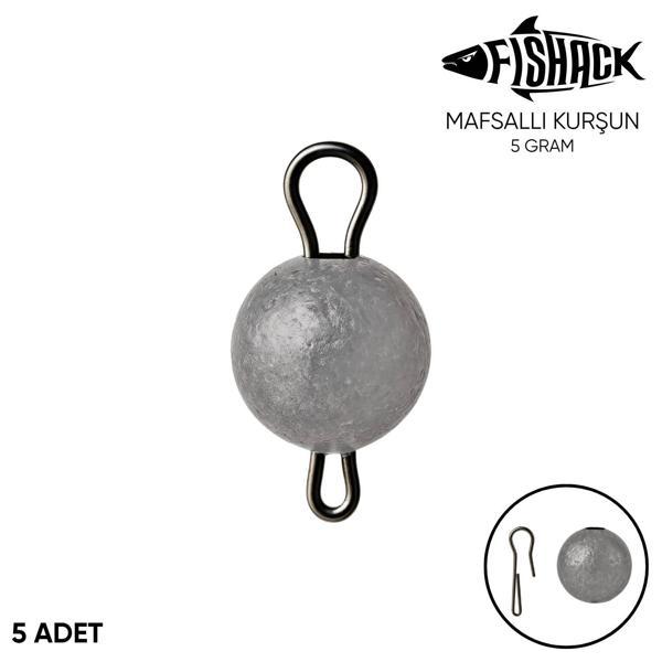 Mafsallı Kurşun - Hareketli İğne Kurşunu - Fishack - 5 Gram - 5'li Paket - Image 1