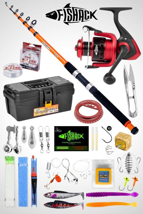 Deniz Ve Göl Profesyonel Olta Takımı Seti (Metal 6000'lik Makine + 360cm 100-300g Atarlı Kamış) - Image 1