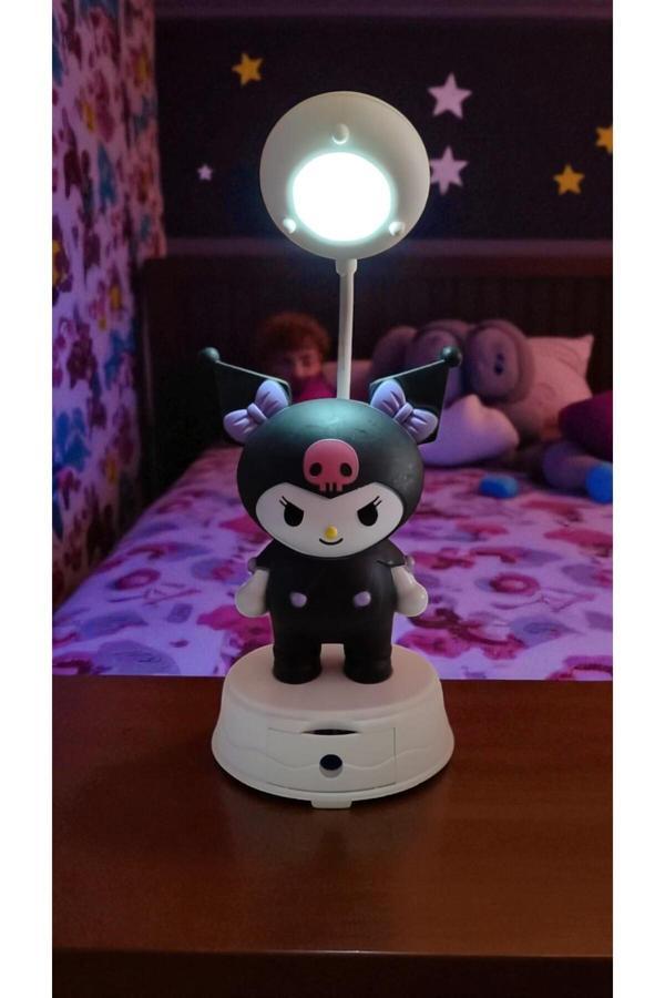 Famemus Accessory Siyah Masa Üzeri Kalemtraşlı Gece Lambası 30Cm, Şık Ve Kullanışlı Tasarım - Image 1