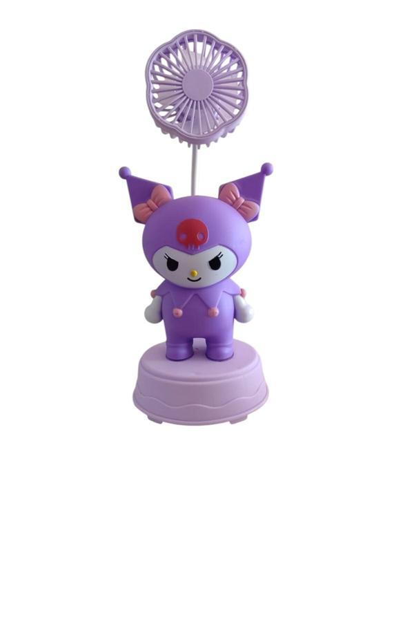 Famemus Accessory Kuromi Temalı Masa Üstü Vantilatör Hediyelik Eşya Mor Renk - Image 1