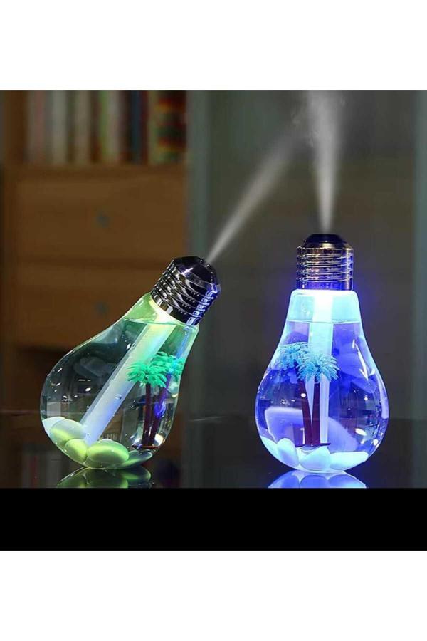 Famemus Accessory Ampul Şeklinde Hem Gece Lambası Hem Buhardanlık 1 Adet - Image 1