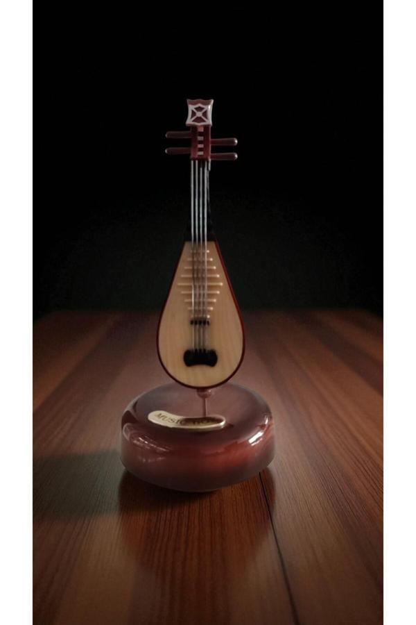 Famemus Accessory Dekoratif Şık Tasarımlı Ud Temalı Dönen Müzik Kutusu 22 Cm Boyut - Image 1