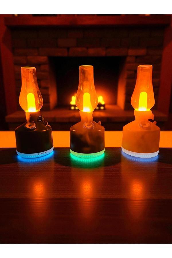 Famemus Accessory Gaz Lambası Görünümlü Hem Gece Lambası Hem Hava Nemlendirici Koku Yoktur İçinde 1 Adet Gönderim - Image 1