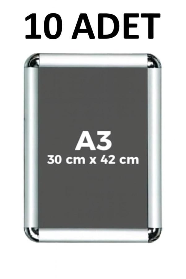 10 Adet A3 Eko Seri Çerçeve Rondo Köşe Aç Kapa Açılır Kapanır - Image 1