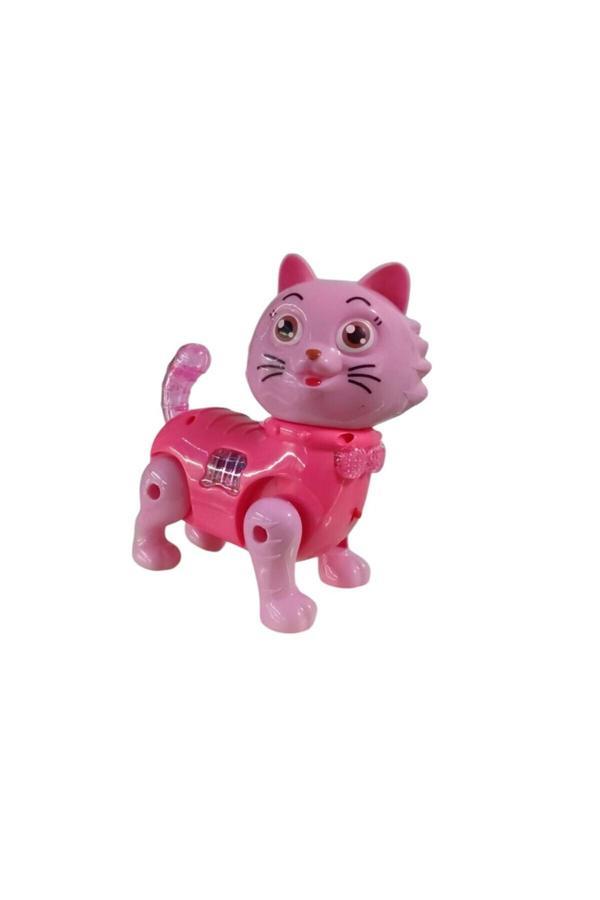 Famemus Accessory Sesli Işıklı Yürüyen Sevimli Kedi Oyuncağı Pembe Renk - Image 1