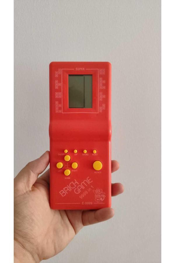 Famemus Accessory Retro Brick Game 9999 İn 1 El Konsolu – Nostaljik Elektronik Tetris Oyunu Kırmızı Renk - Image 1