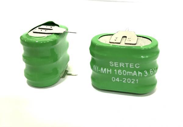 3.6V 3S1P 160 Mah 2 Pin NI-MH Buton Pil - Image 1