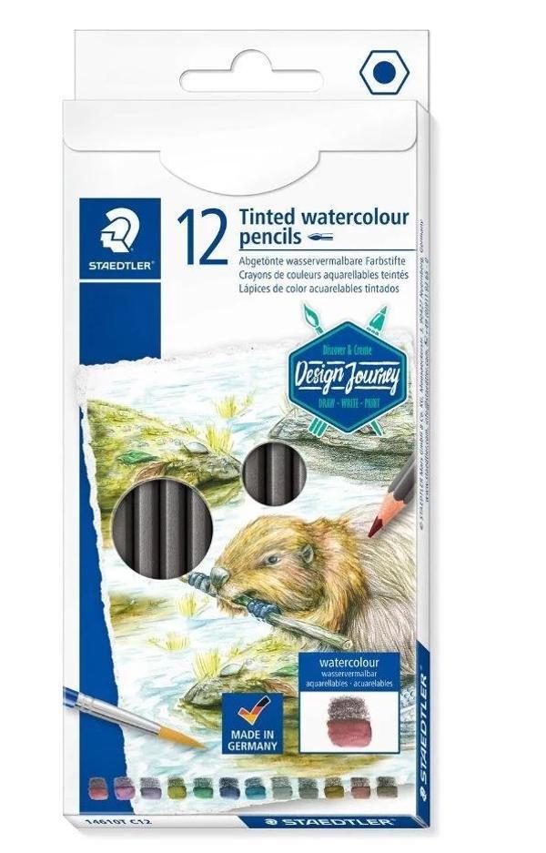 Supertrend Tinted Watercolour Charcoal Renkli Kömür Füzen Karakalem Eskiz Çizim Seti 12 Renk - Image 1