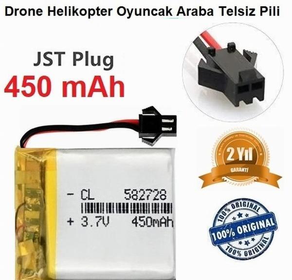 450 Mah 3.7v Siyah Soket Drone Helikopter Oyuncak Araba Telsiz Telefon Pili - Image 1